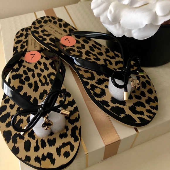 kate spade cheetah flip flops